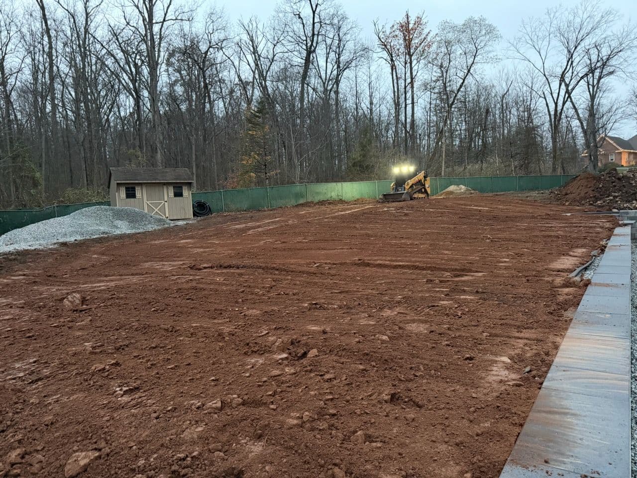Backyard Rough Grading in Warren NJ