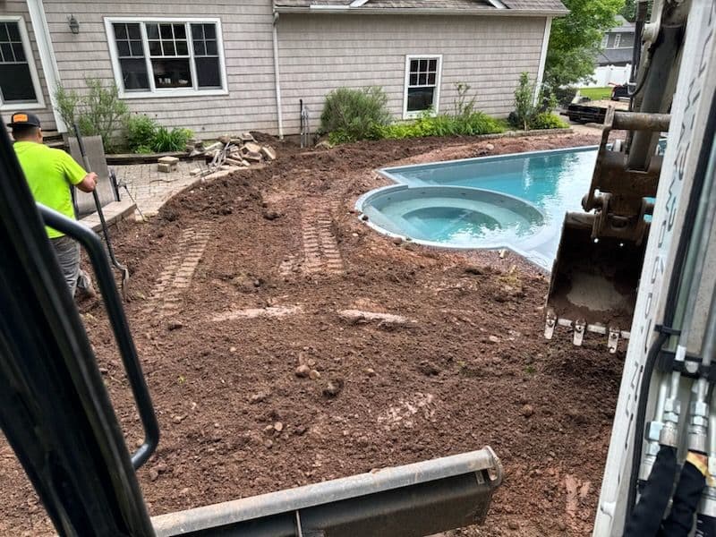 Efficient Gas Line Backfill for Pool Area