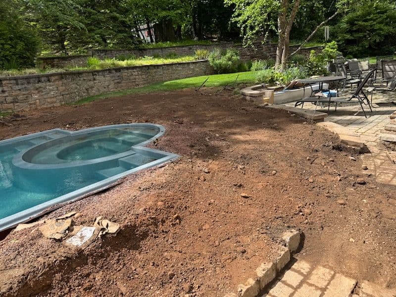 Efficient Gas Line Backfill for Pool Area